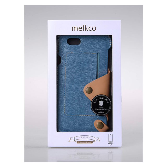 【iPhone6s/6 ケース】Premium Leather Case Latina Series (Blue Lychee)サブ画像