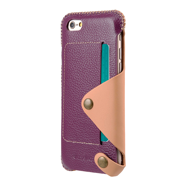 【iPhone6s/6 ケース】Premium Leather Case Latina Series (Purple Lychee)サブ画像