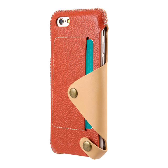 【iPhone6s/6 ケース】Premium Leather Case Latina Series (Orange Lychee)サブ画像