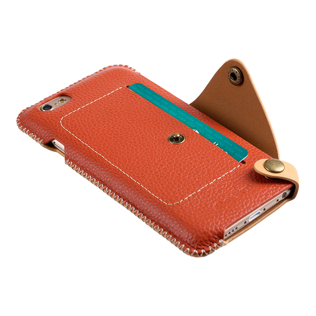 【iPhone6s/6 ケース】Premium Leather Case Latina Series (Orange Lychee)サブ画像