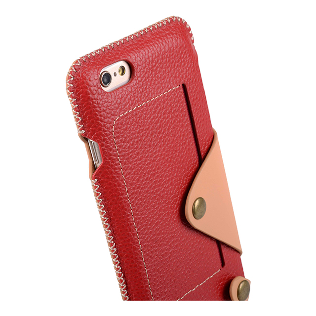 【iPhone6s/6 ケース】Premium Leather Case Latina Series (Red Lychee)サブ画像