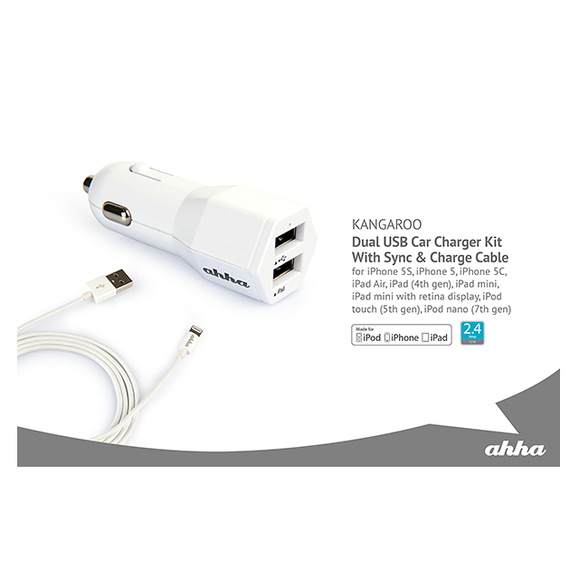 Dual USB Car Charger (KANGAROO + Sync ＆ Charge Cable Setサブ画像