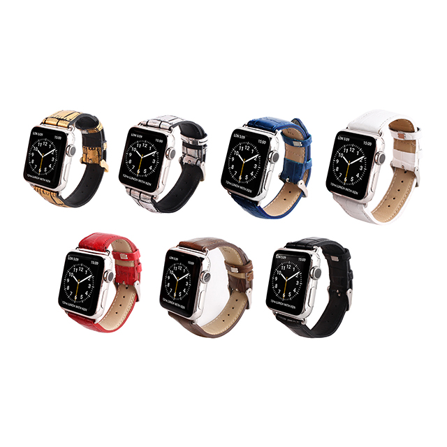 【Apple Watch バンド 44/42mm】クロコシリーズ (White Croco) for Apple Watch Series4/2/1サブ画像