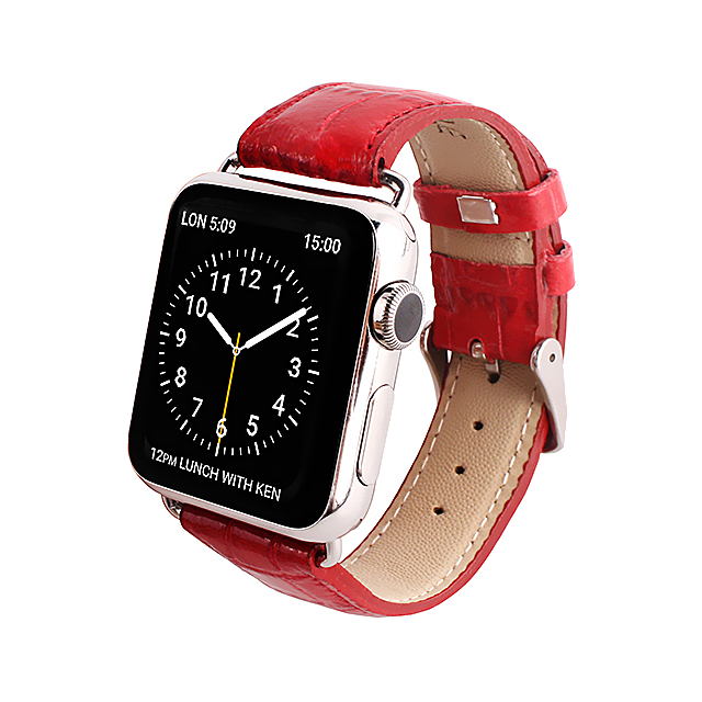 【Apple Watch バンド 44/42mm】クロコシリーズ (Red Croco) for Apple Watch Series4/2/1サブ画像