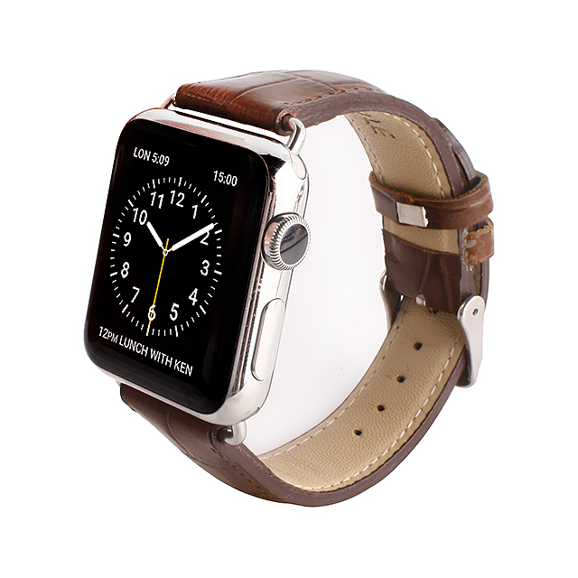 【Apple Watch バンド 44/42mm】クロコシリーズ (Brown Croco) for Apple Watch Series4/2/1サブ画像