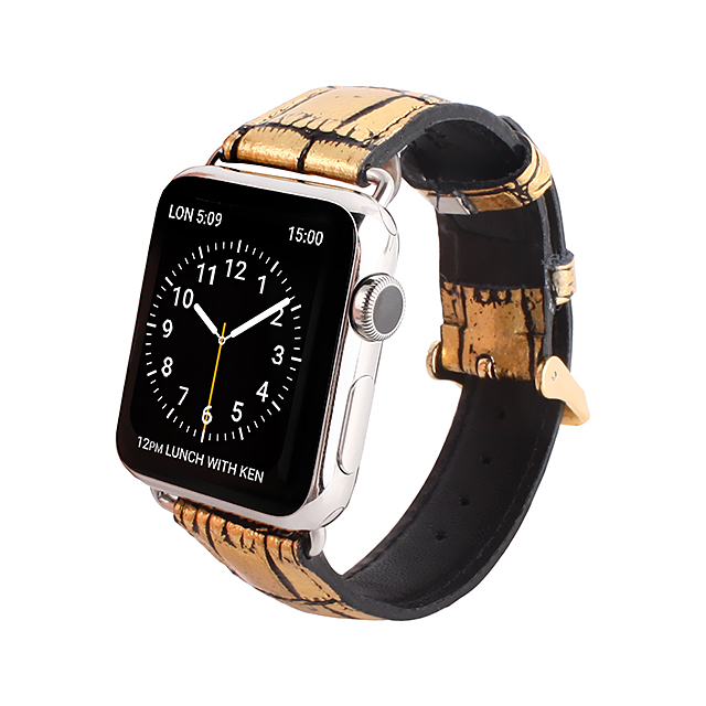 【Apple Watch バンド 40/38mm】クロコシリーズ (Gold Croco) for Apple Watch Series4/2/1サブ画像