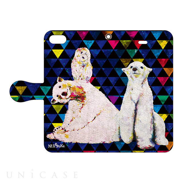 【iPhone6s/6 ケース】NiJi$uKe Folioケース (シロクマ)