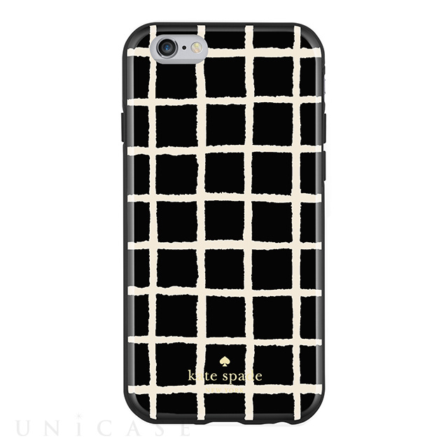 【iPhone6s/6 ケース】Flexible Hardshell (Painterly Check Black/Cream)