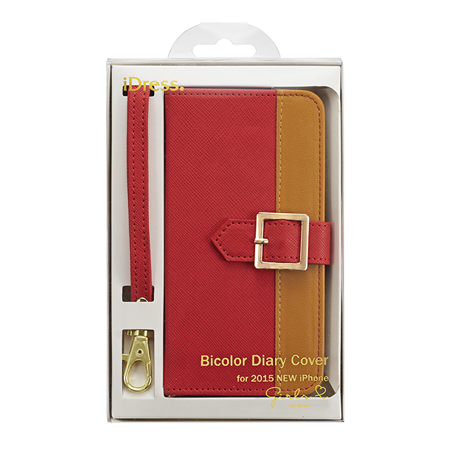 【iPhone6s/6 ケース】iDress Bicolor Diary Cover レッド×ベージュgoods_nameサブ画像