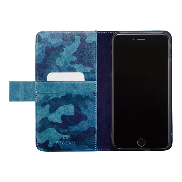 【iPhone6s Plus/6 Plus ケース】BZGLAM カモフラージュダイアリーカバー (ブルー)サブ画像