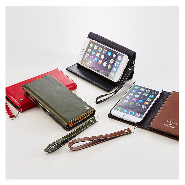 【iPhone6s/6 ケース】BillFold フリップノートカードケース (グリーン)サブ画像