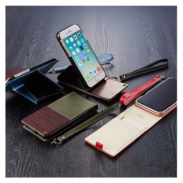 【iPhone6s/6 ケース】バーチカルフリップケース (ブルー)goods_nameサブ画像