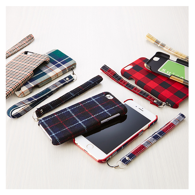 【iPhone6s/6 ケース】NUNO ファブリックケース (ネイビーチェック)goods_nameサブ画像