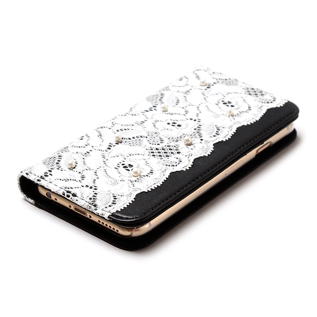 【iPhone6s/6 ケース】Lace Diary (ブラック)goods_nameサブ画像