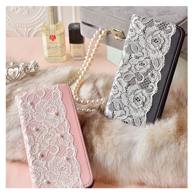 【iPhone6s/6 ケース】Lace Diary (ブラック)goods_nameサブ画像