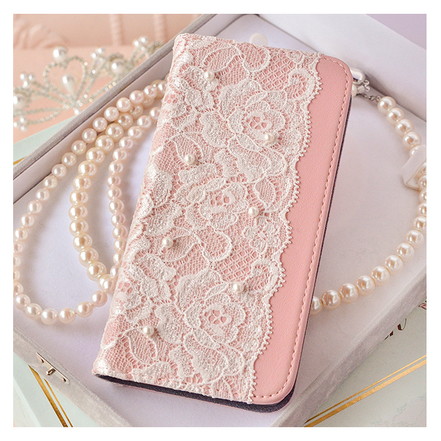 【iPhone6s/6 ケース】Lace Diary (ピンク)サブ画像