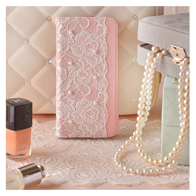 【iPhone6s/6 ケース】Lace Diary (ピンク)goods_nameサブ画像