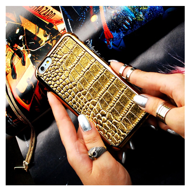 【iPhone6s/6 ケース】Gold Croco Barサブ画像