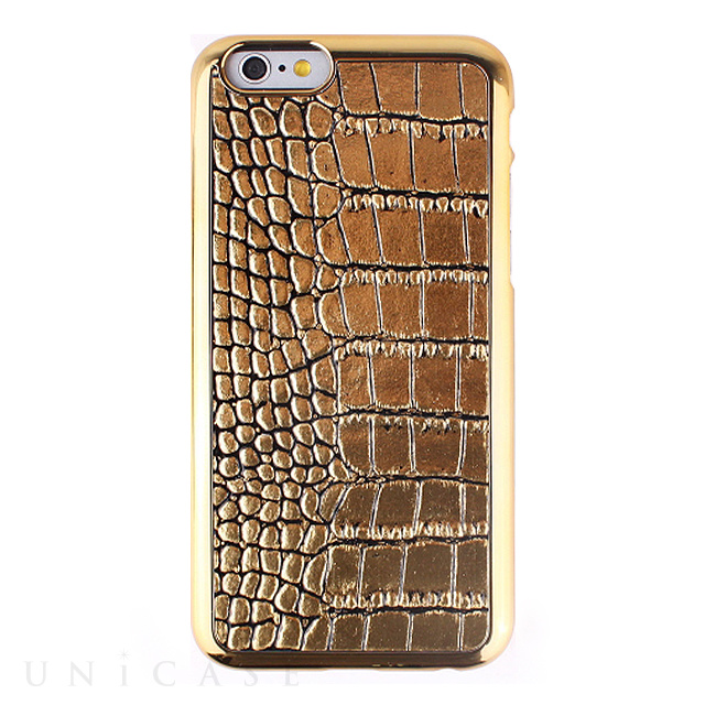 【iPhone6s/6 ケース】Gold Croco Bar