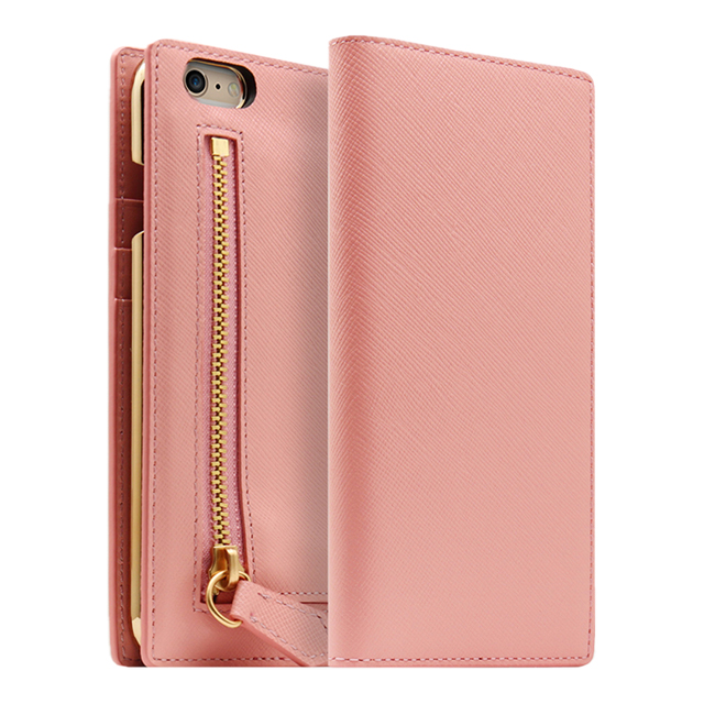 【iPhone6s/6 ケース】Saffiano Zipper Case (ベビーピンク)サブ画像