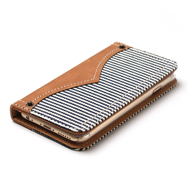 【iPhone6s/6 ケース】Denim Stripe Diary (ホワイト)goods_nameサブ画像