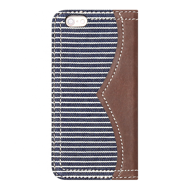 【iPhone6s/6 ケース】Denim Stripe Diary (ネイビー)サブ画像