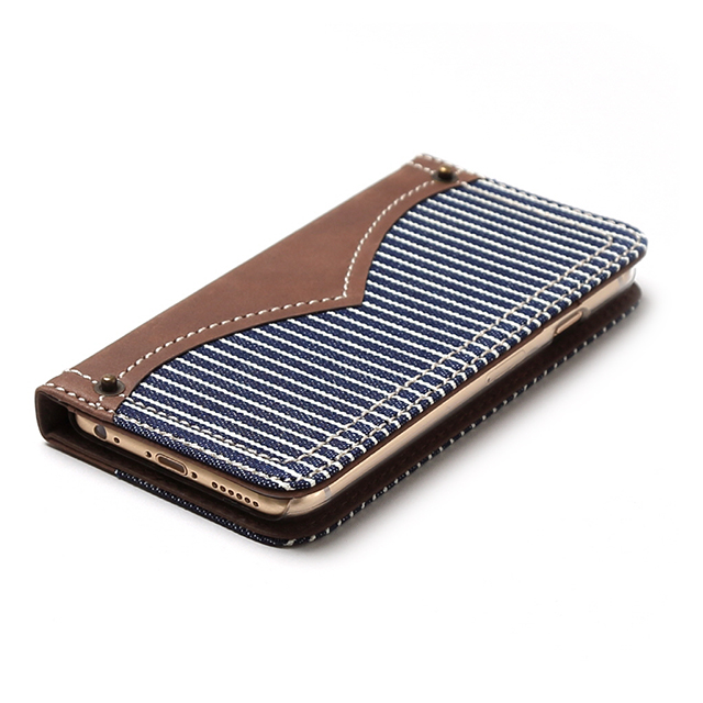 【iPhone6s/6 ケース】Denim Stripe Diary (ネイビー)goods_nameサブ画像