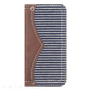 【iPhone6s/6 ケース】Denim Stripe Diary (ネイビー)