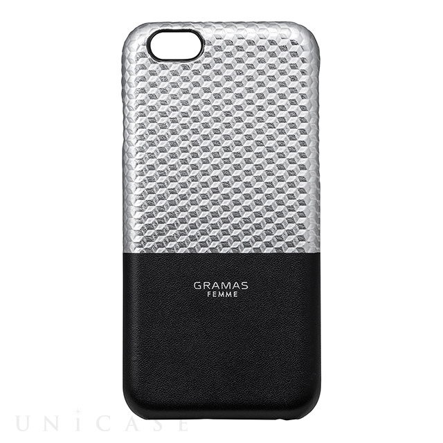 【iPhone6s/6 ケース】Back Leather Case ”Hex” (Silver)