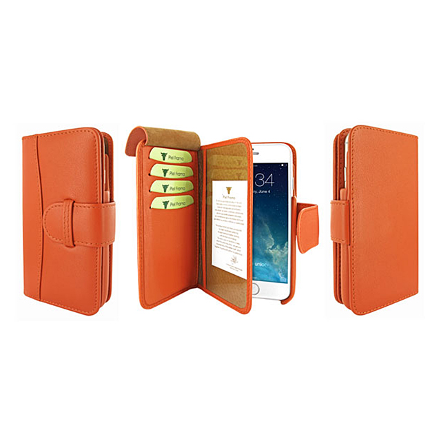 【iPhone6s/6 ケース】レザーケース(ウォレットタイプ) (Orange)サブ画像