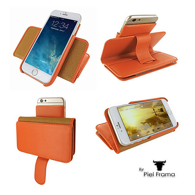 【iPhone6s/6 ケース】レザーケース(ウォレットタイプ) (Orange)goods_nameサブ画像