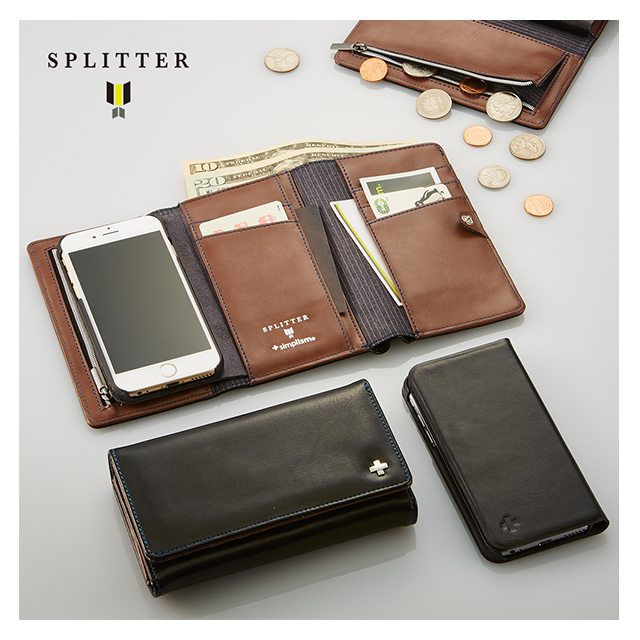 【iPhone6s/6 ケース】SPLITTER Flip Note Wallet Case (ブラック)サブ画像