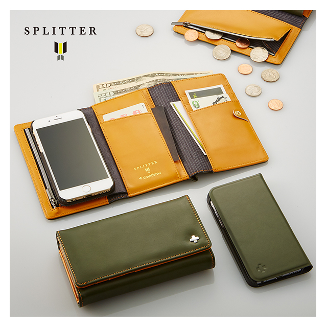 【iPhone6s/6 ケース】SPLITTER Flip Note Wallet Case (グリーン)サブ画像