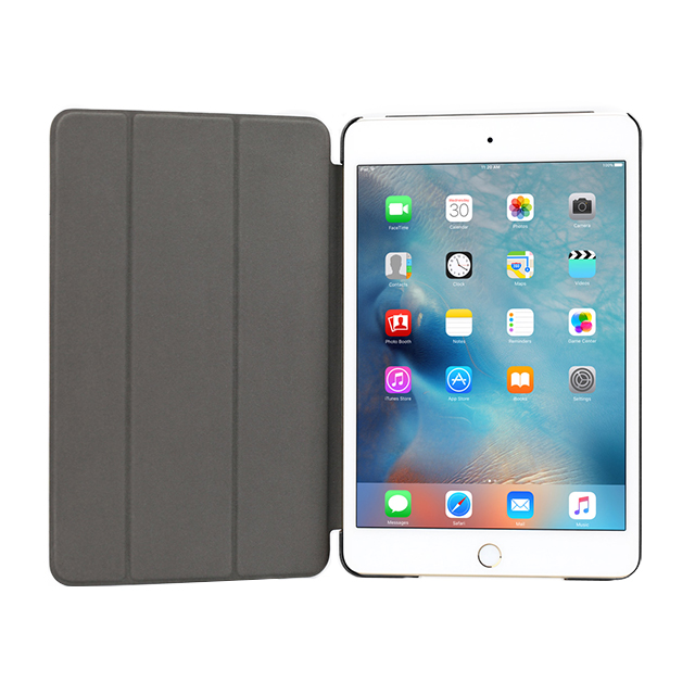 【iPad mini4 ケース】LeatherLook SHELL with Front cover (ブラック)goods_nameサブ画像