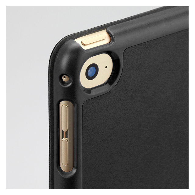 【iPad mini4 ケース】LeatherLook SHELL with Front cover (ブラック)サブ画像