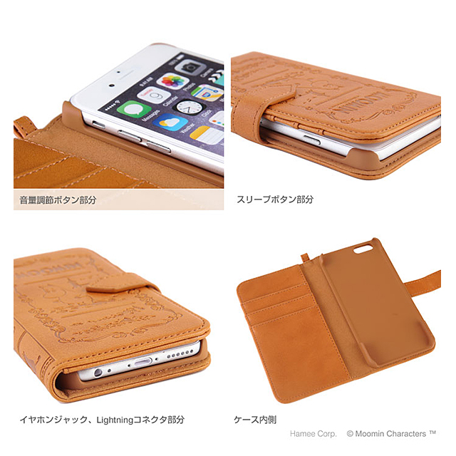 【iPhone6s/6 ケース】MOOMIN Notebook Case (スナフキン/ブラウン)サブ画像