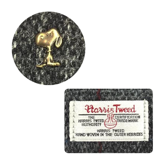 【iPhone6s/6 ケース】PEANUTS×Harris Tweed フリップケース (チェック[グレー])goods_nameサブ画像