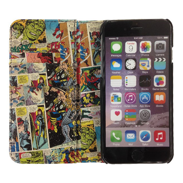 【iPhone6s/6 ケース】MARVEL フリップケース (ブラック/マーベルコミック)サブ画像