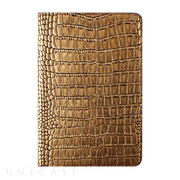 【iPad mini4 ケース】Gold Croco Diary