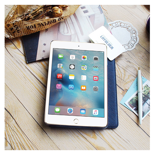 【iPad mini4 ケース】Saffiano Flip Case (クラシックネイビー)goods_nameサブ画像