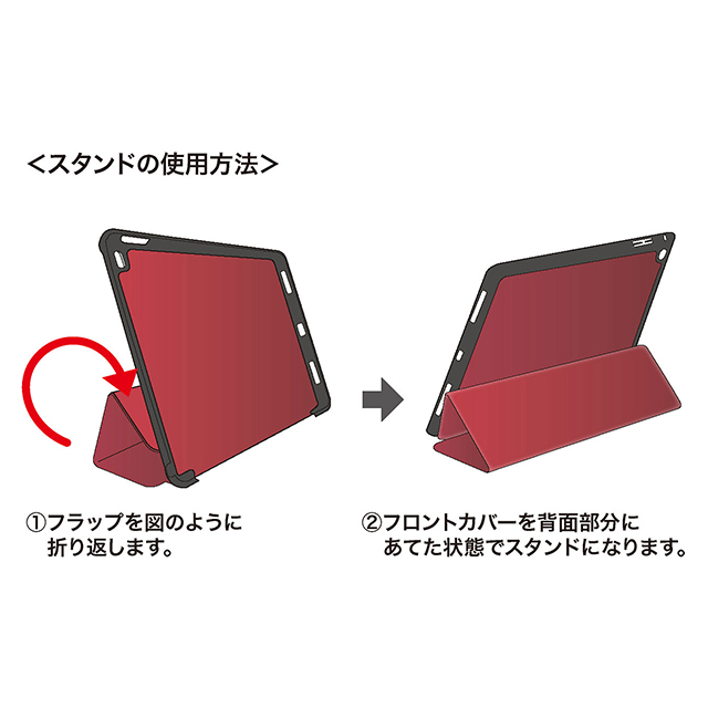 【iPad Pro(12.9inch) ケース】ソフトレザーケース (レッド)サブ画像