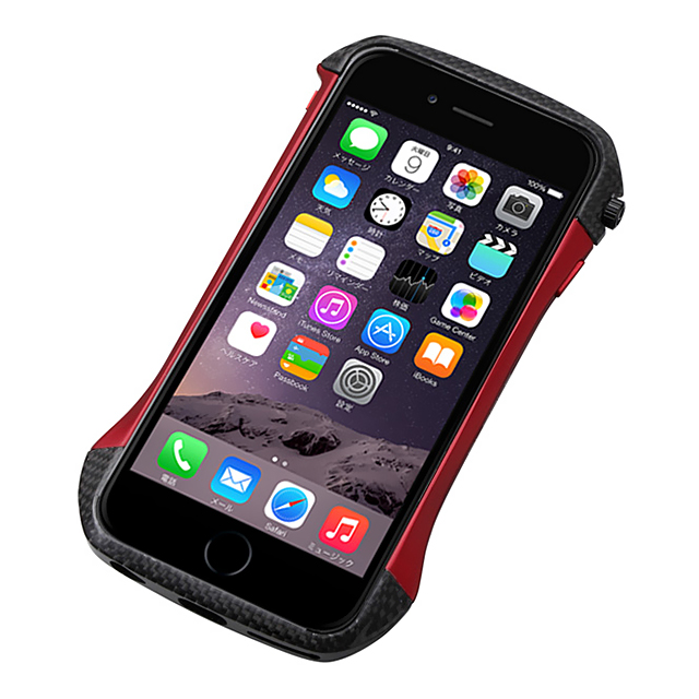 【iPhone6s/6 ケース】CLEAVE Hybrid Bumper (Carbon＆Red)サブ画像