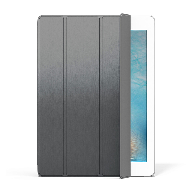 【iPad Pro(12.9inch) ケース】Brushed Metal Look SHELL with Front cover (グレイ)サブ画像