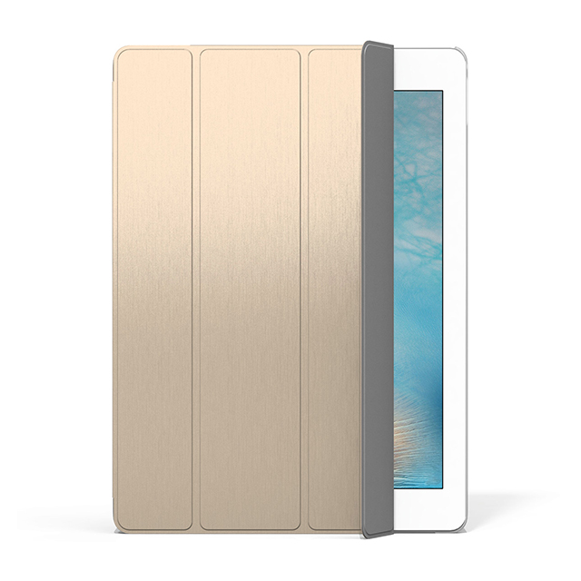 【iPad Pro(12.9inch) ケース】Brushed Metal Look SHELL with Front cover (ゴールド)サブ画像