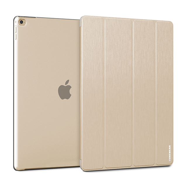 【iPad Pro(12.9inch) ケース】Brushed Metal Look SHELL with Front cover (ゴールド)サブ画像