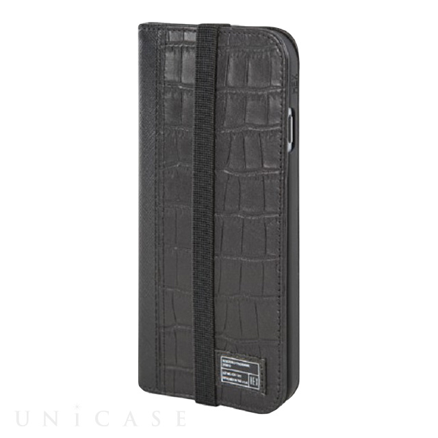 【iPhone6s/6 ケース】ICON WALLET (BLACK CROCO LEATHER)