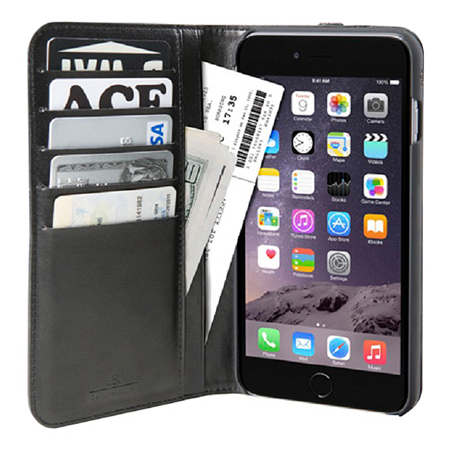 【iPhone6s Plus/6 Plus ケース】ICON WALLET (BLACK PEBBLED LEATHER)サブ画像