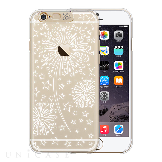 【iPhone6s/6 ケース】Clear Shield イルミネーションケース (ゴールド/ファイヤーフラワー)