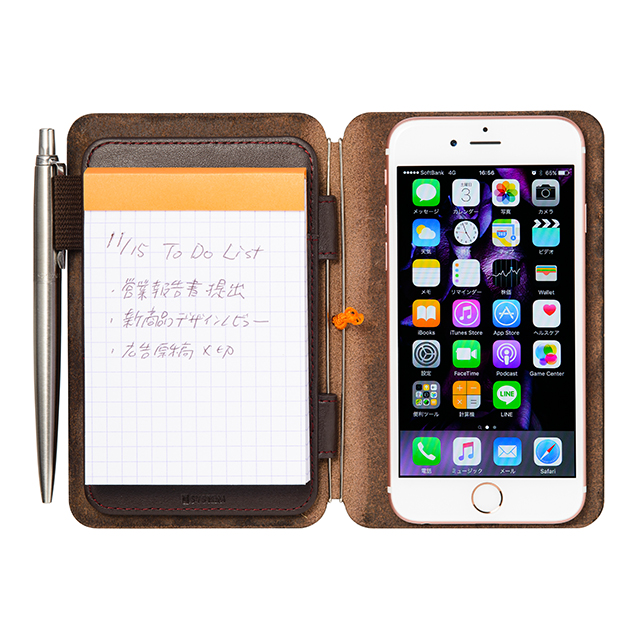 【iPhone6s/6 ケース】システム手帳型スマートフォンケース SYSTEM (CAMEL BROWN)goods_nameサブ画像