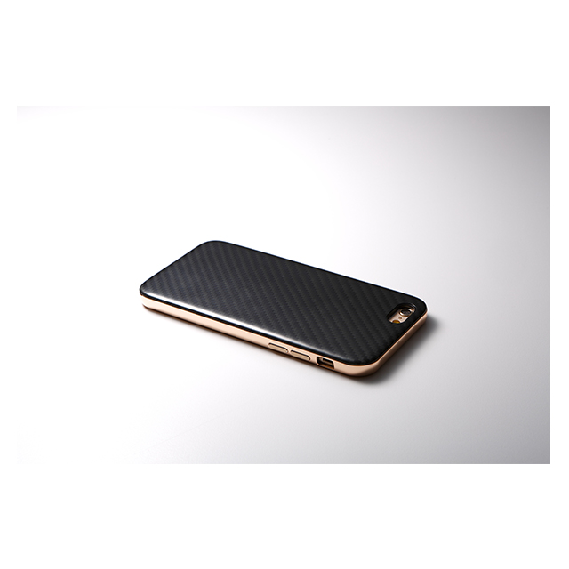 【iPhone6s/6 ケース】Hybrid Case UNIO (Kevler Black + アルミゴールド)goods_nameサブ画像